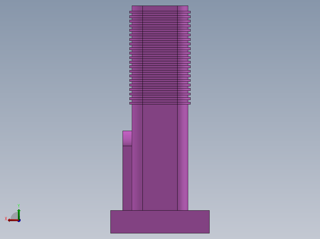 单缸内燃机后视图