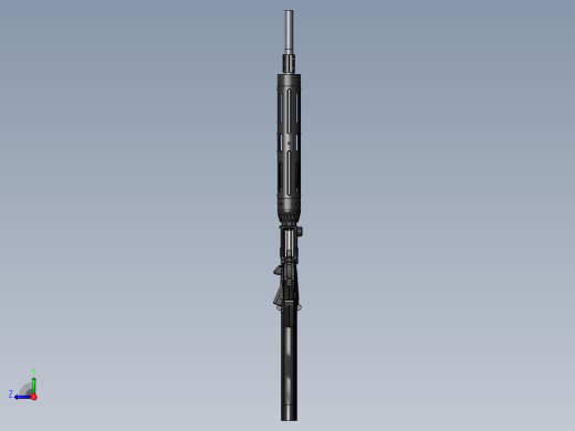 手枪左轮冲锋枪老式狙击步枪设计3D图纸ar15_flat-top-1 2 SW UG X_T右视缩略图