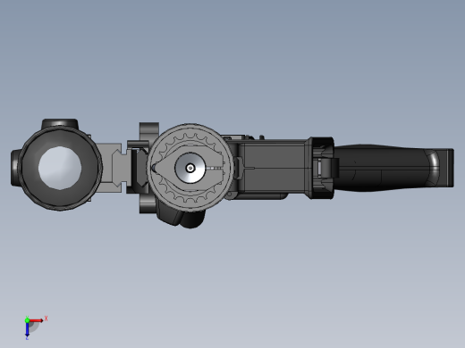 手枪左轮冲锋枪老式狙击步枪设计3D图纸ar15_flat-top-1 2 SW UG X_T俯视缩略图