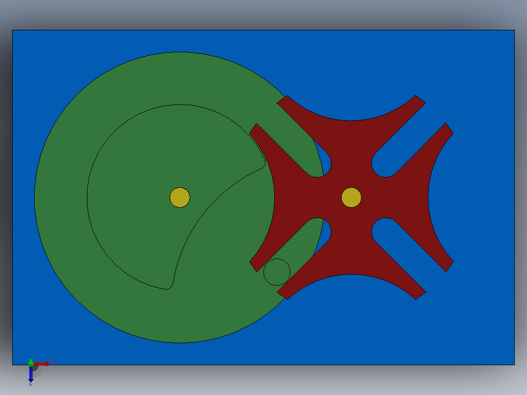 间歇机构俯视图