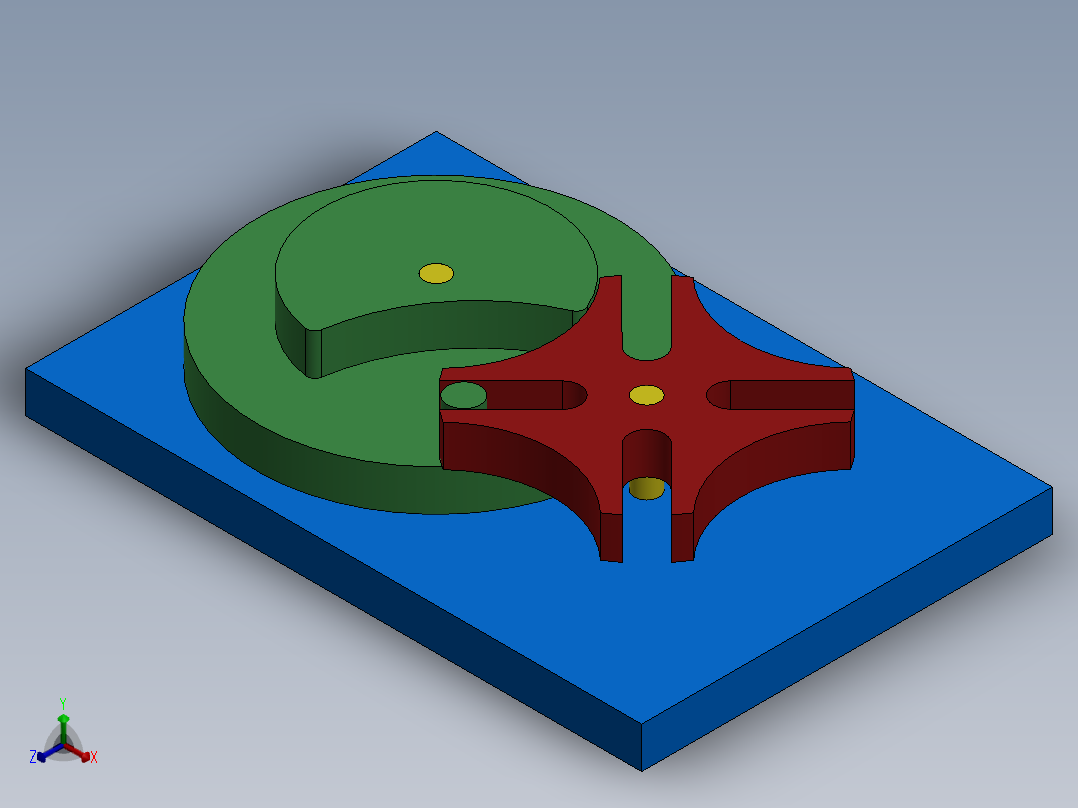 间歇机构正等轴测图