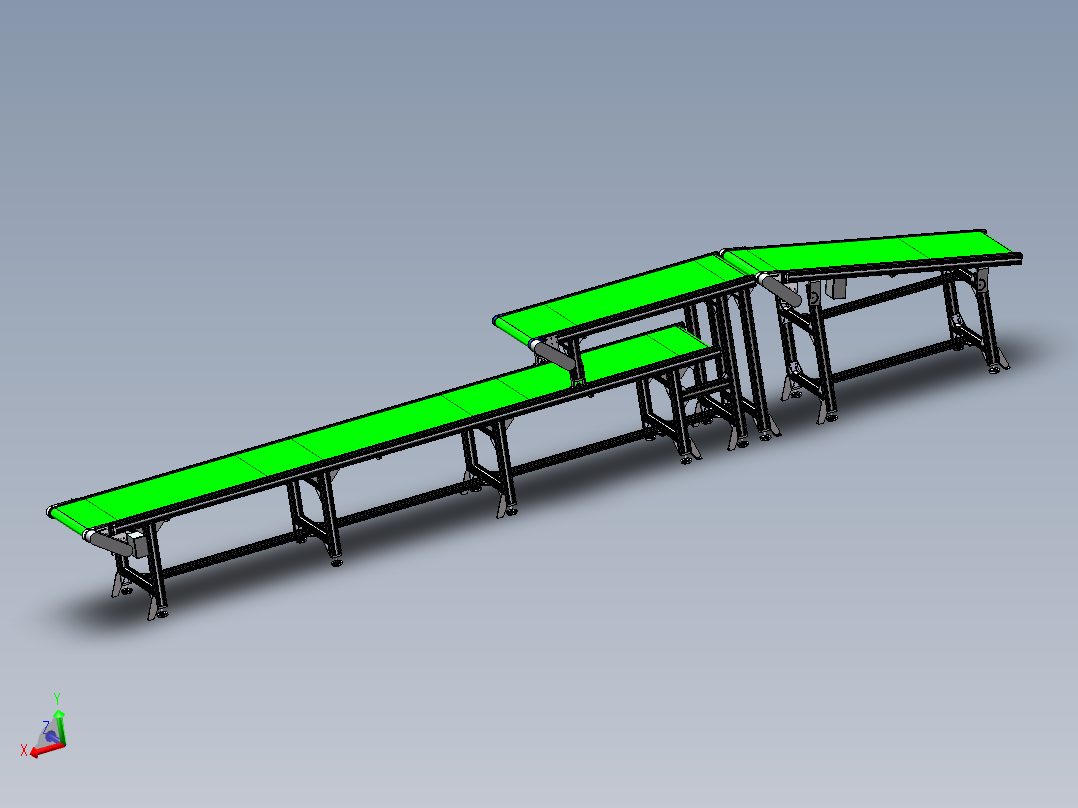 双层皮带线带斜坡  sw22