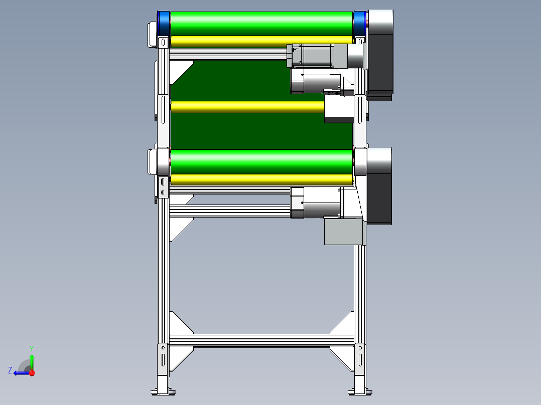 双层皮带线带斜坡  sw22右视图