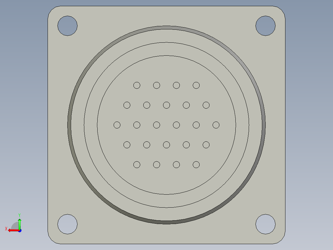 24芯接插件后视图