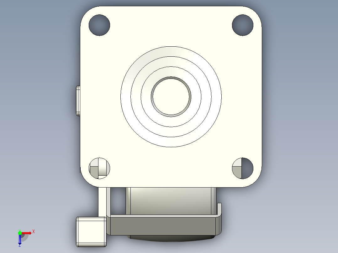 万向脚轮 中重载型俯视图