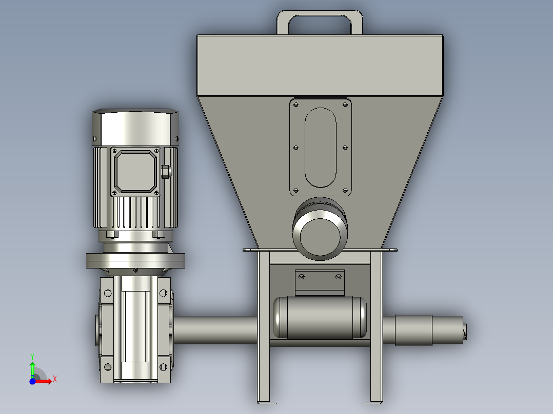 干粉密闭输送定量投料装置前视图