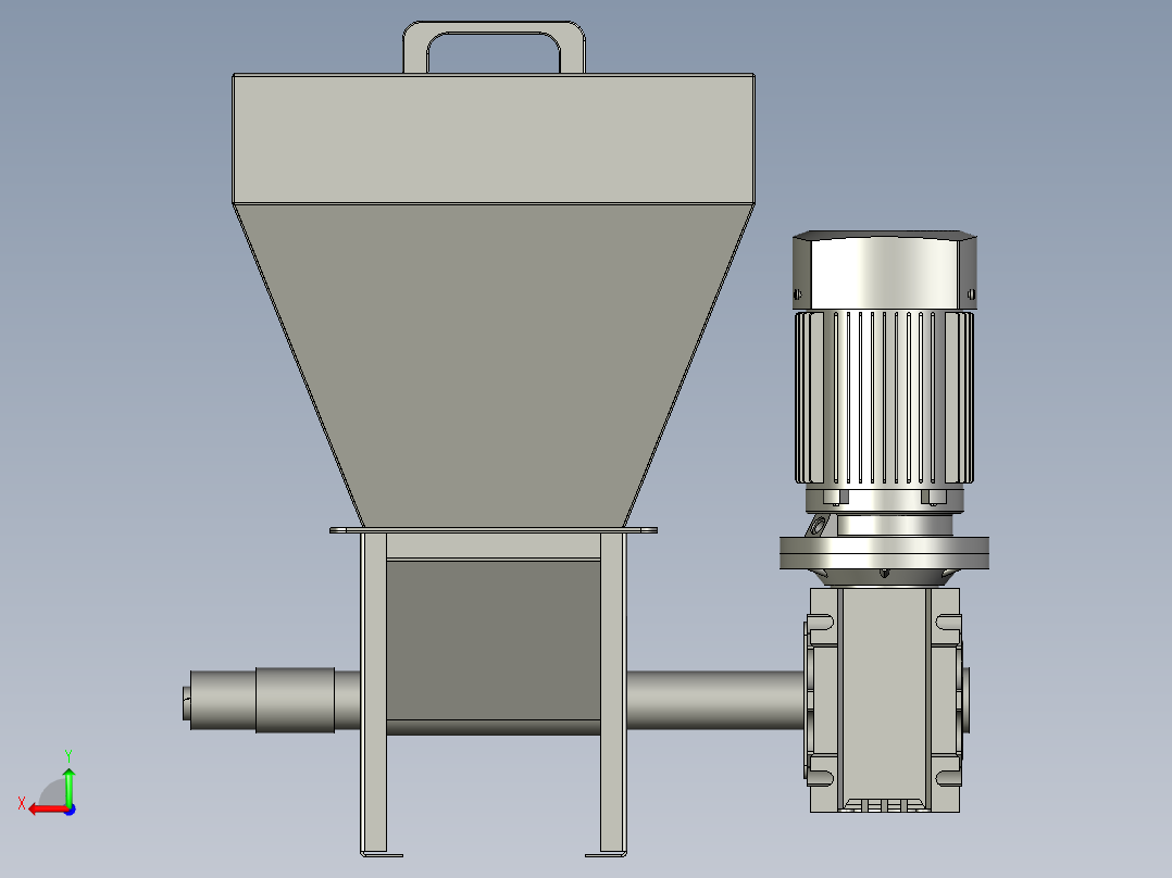 干粉密闭输送定量投料装置后视图