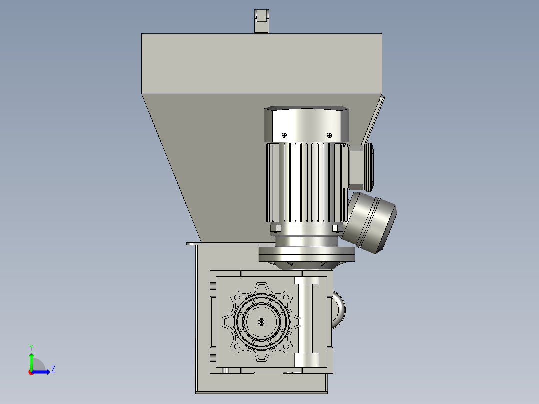 干粉密闭输送定量投料装置左视图