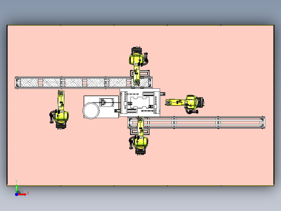 电路板电容自动化装配线设计前视图
