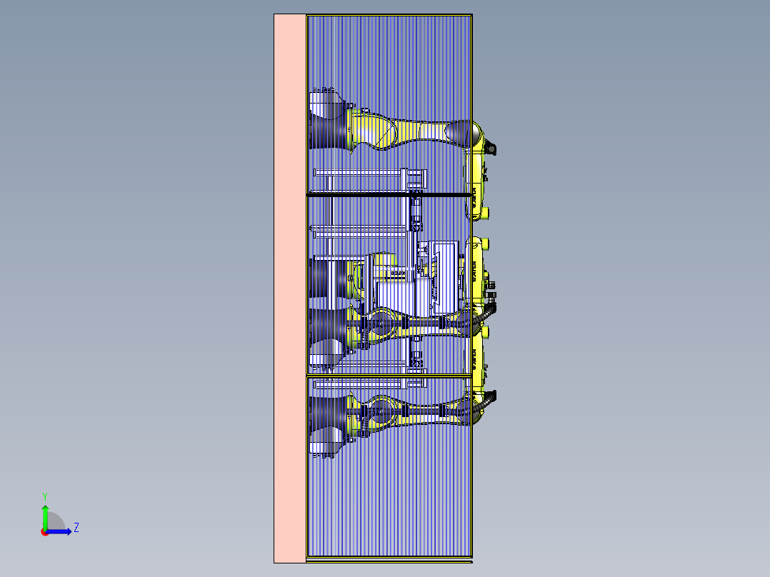 电路板电容自动化装配线设计左视图