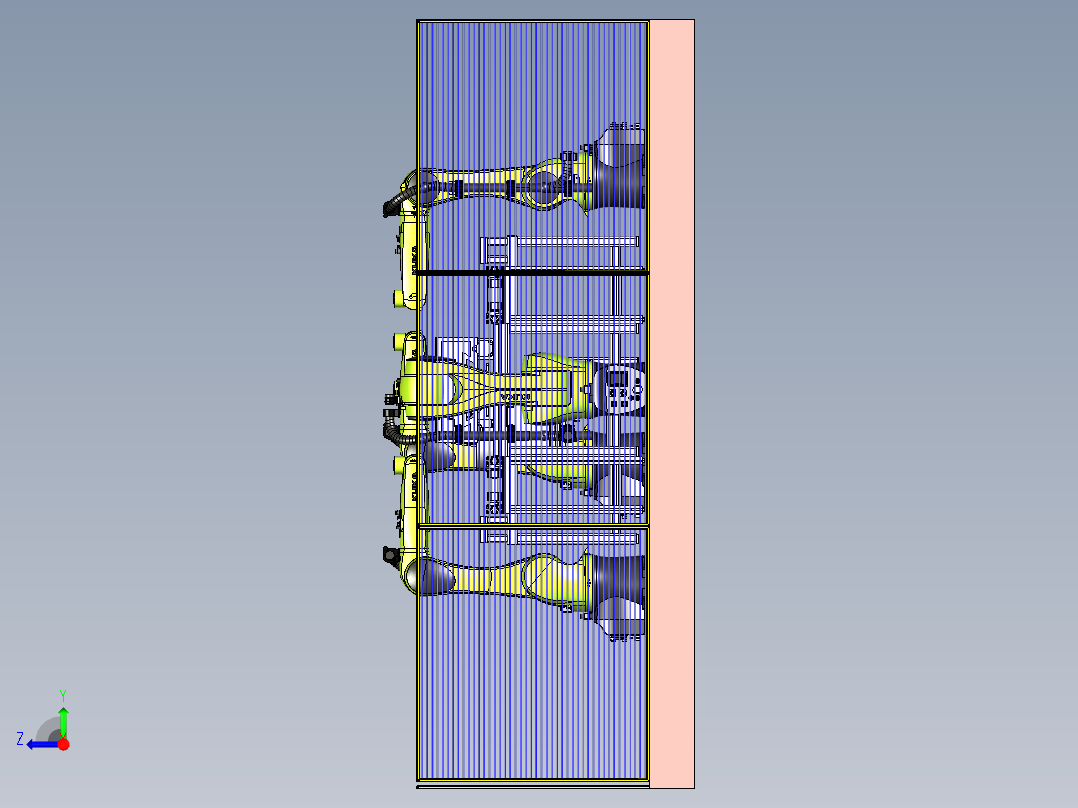 电路板电容自动化装配线设计右视图