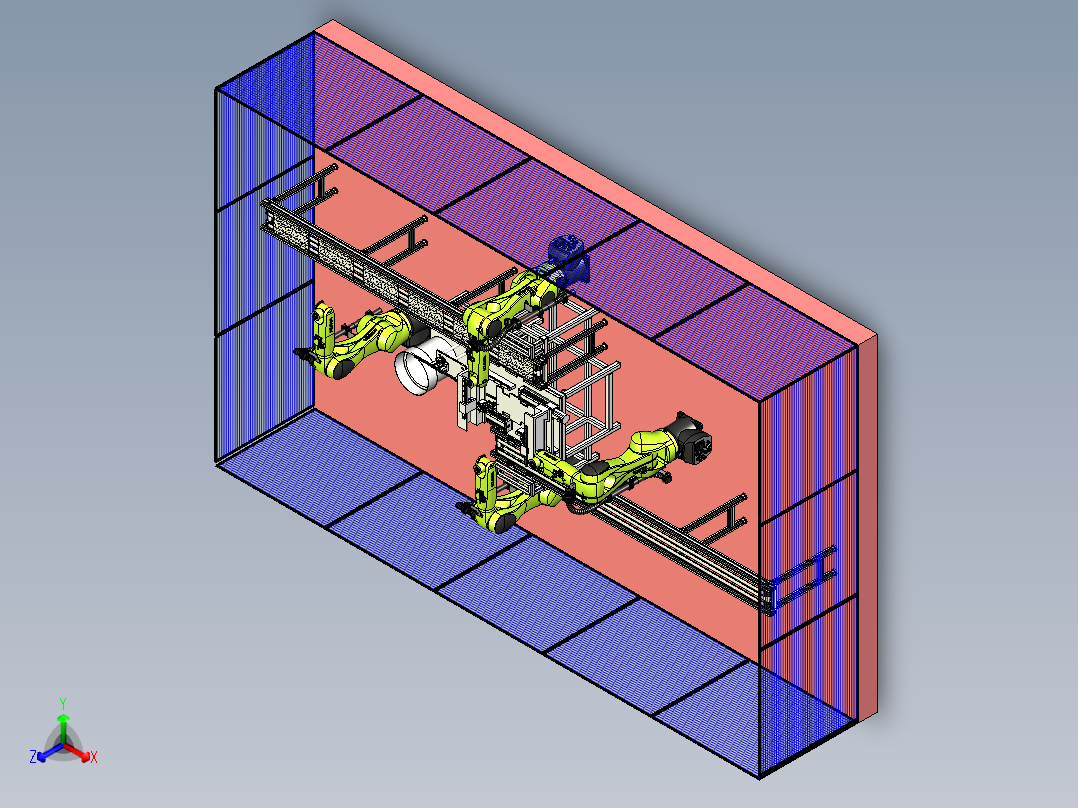 电路板电容自动化装配线设计正等轴测图