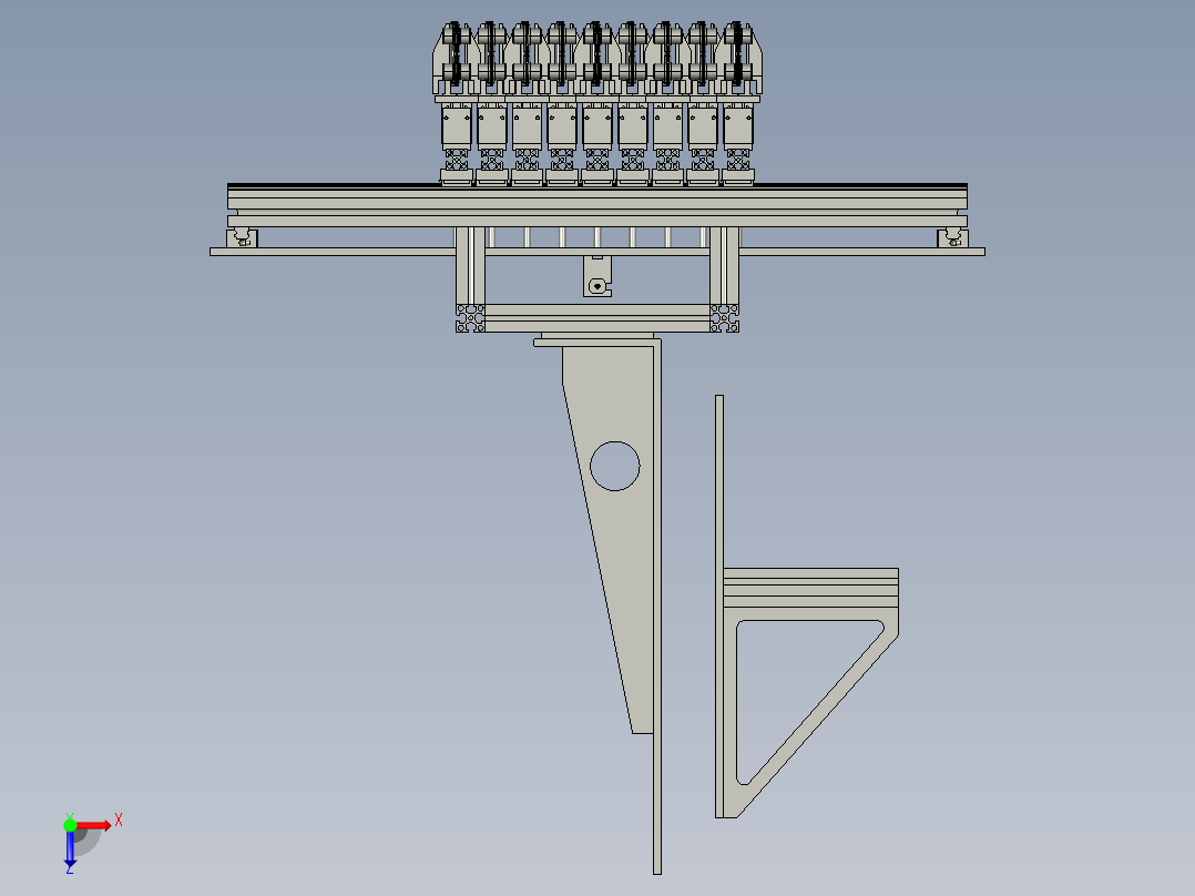 龙门架-横移边距手爪组件1--龙门-311-2023312-715俯视图