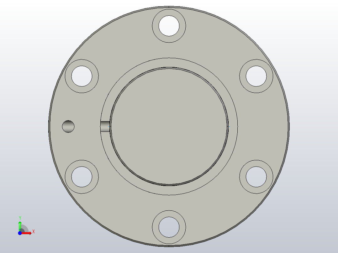 FF8012-5滚珠丝杆3D模型前视图