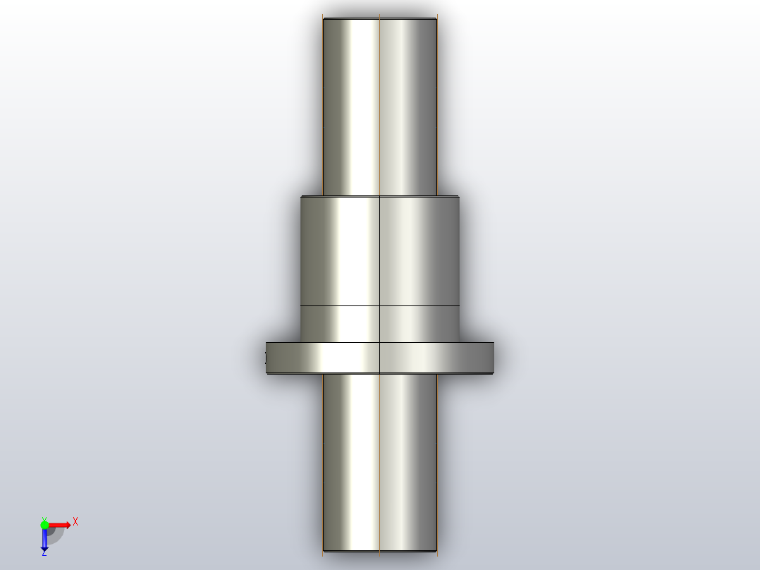 FF8012-5滚珠丝杆3D模型俯视图
