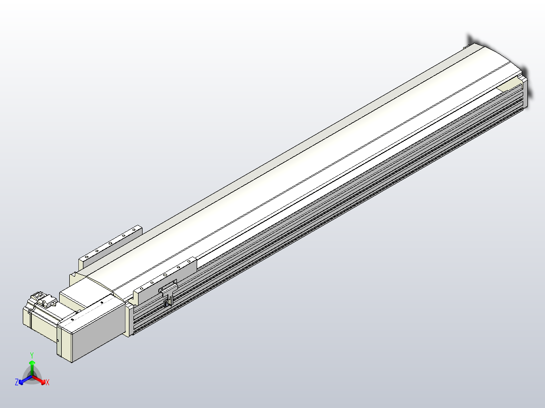 皮带直线轴半封闭可选导轨TPA-HNB-202D-140-L1000-MR-C-P75-N3主视图