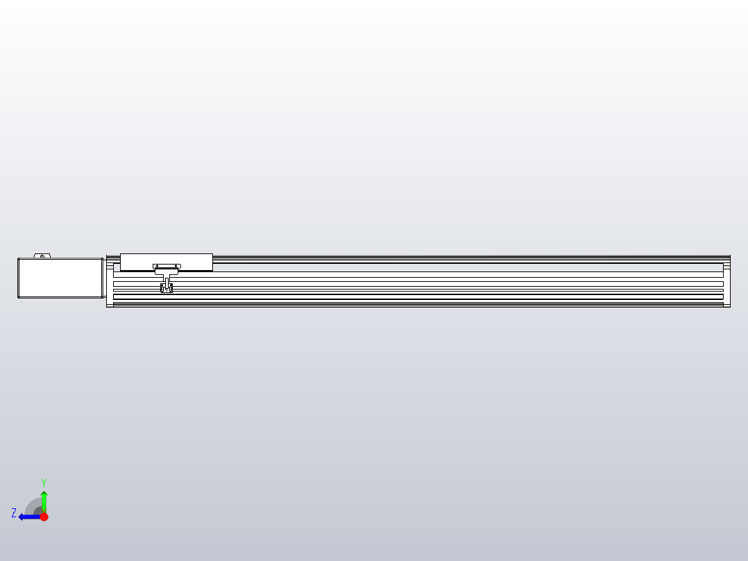皮带直线轴半封闭可选导轨TPA-HNB-202D-140-L1000-MR-C-P75-N3右视图