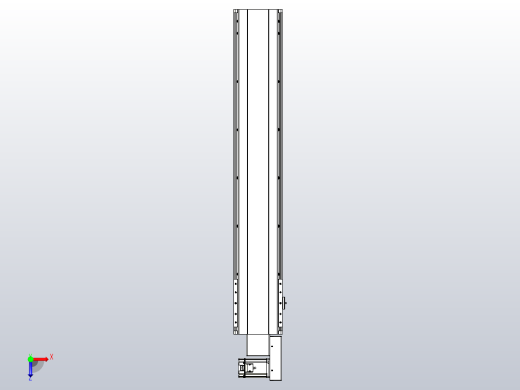 皮带直线轴半封闭可选导轨TPA-HNB-202D-140-L1000-MR-C-P75-N3俯视缩略图