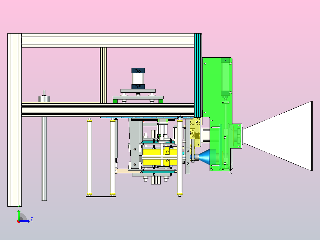 粉末液体形式填充密封左视图