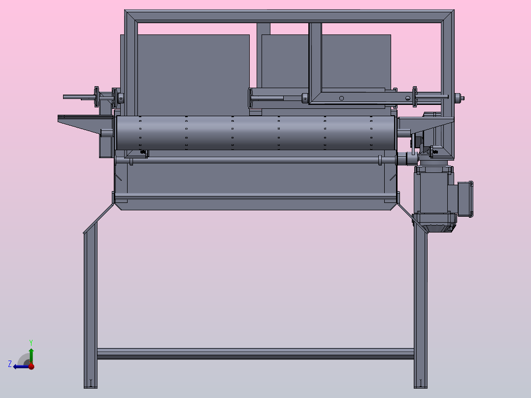 SPM型输送机3D图纸 Solidworks设计右视图