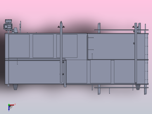 SPM型输送机3D图纸 Solidworks设计俯视缩略图