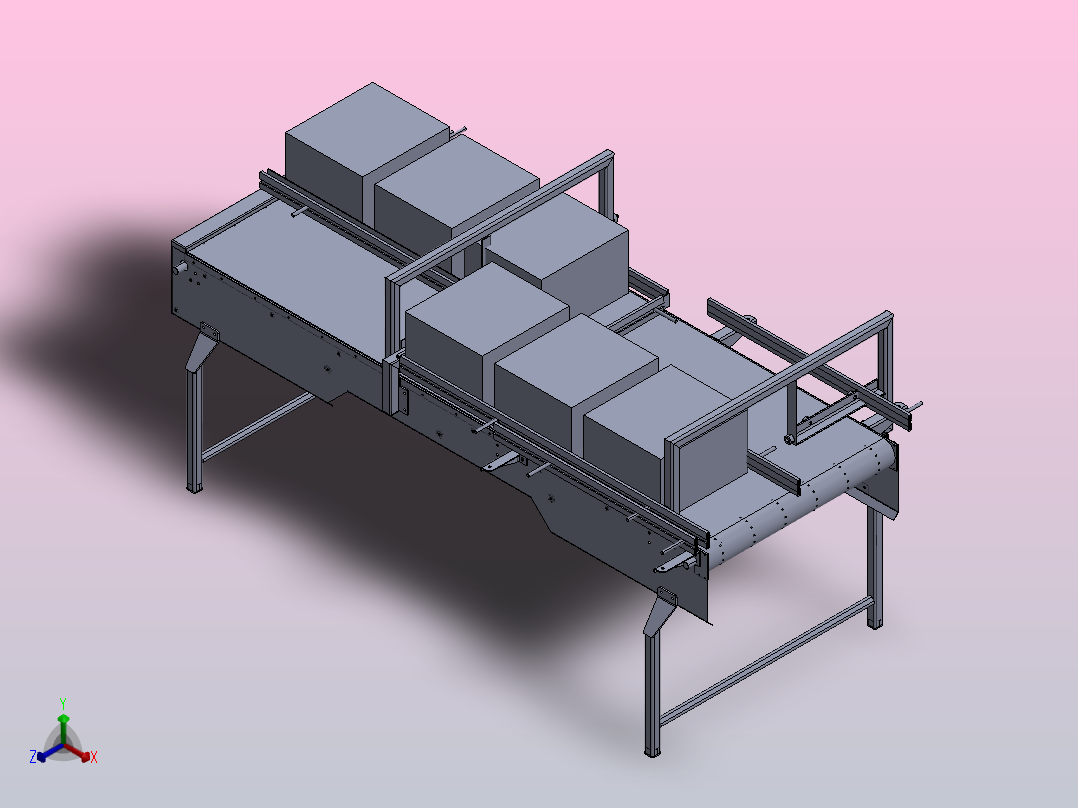 SPM型输送机3D图纸 Solidworks设计正等轴测图