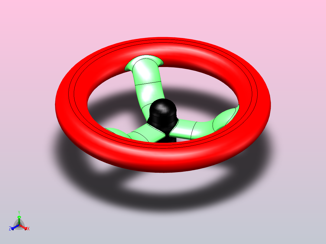 手轮正等轴测图