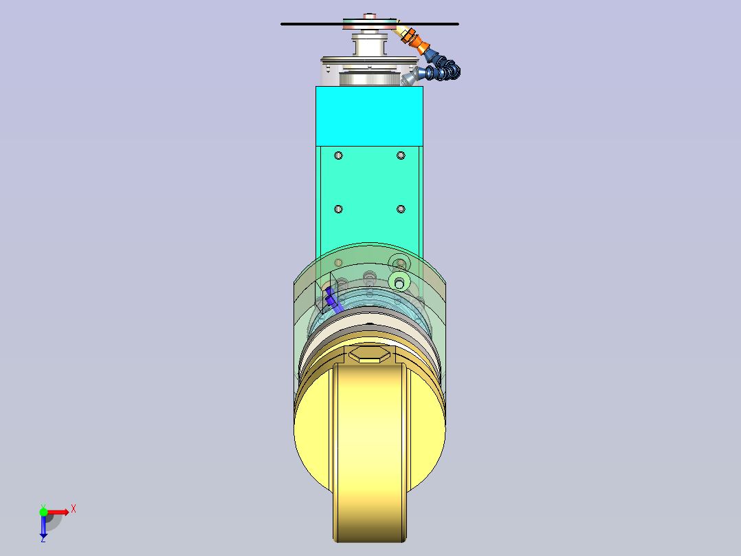 末端执行器模型俯视图