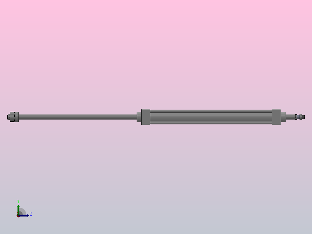 SUJ双轴复动行程可调型气缸SUJ40×350-30---CS1U左视图