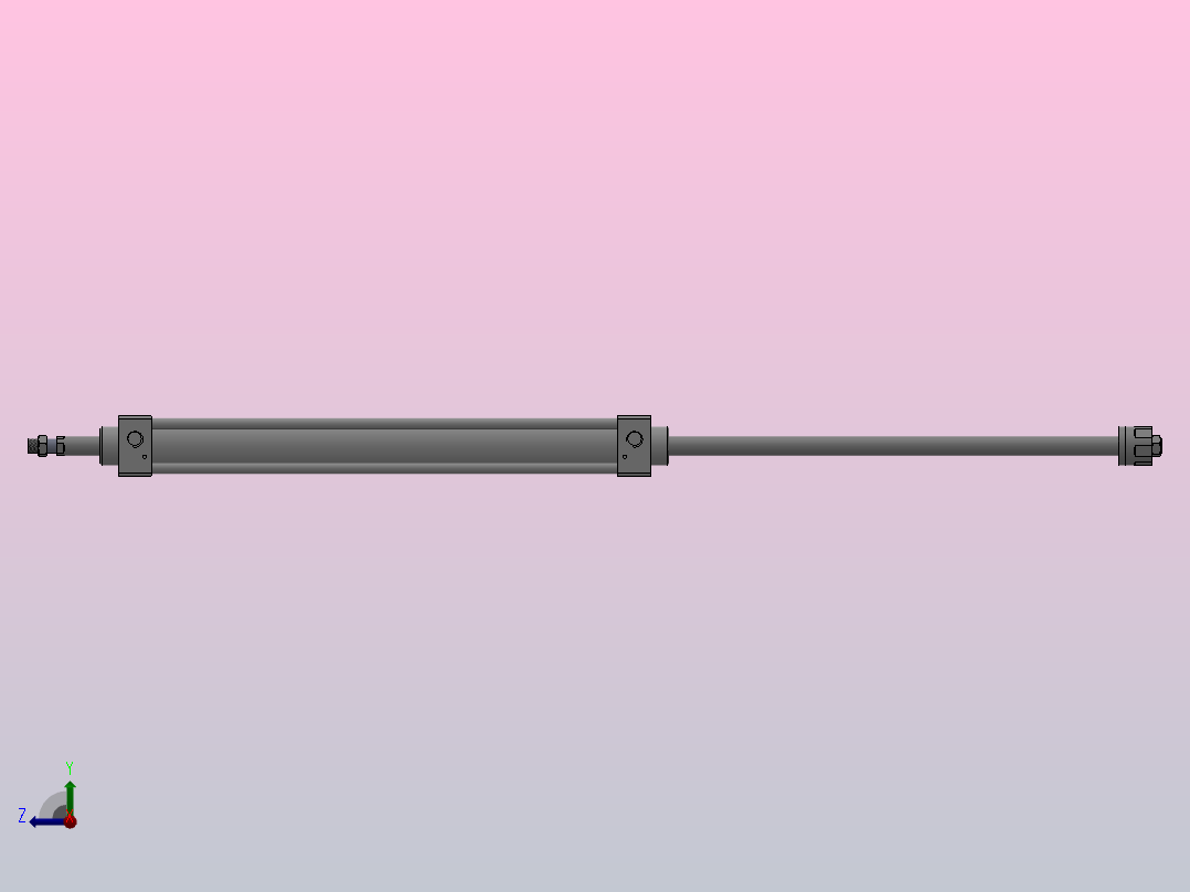 SUJ双轴复动行程可调型气缸SUJ40×350-30---CS1U右视图