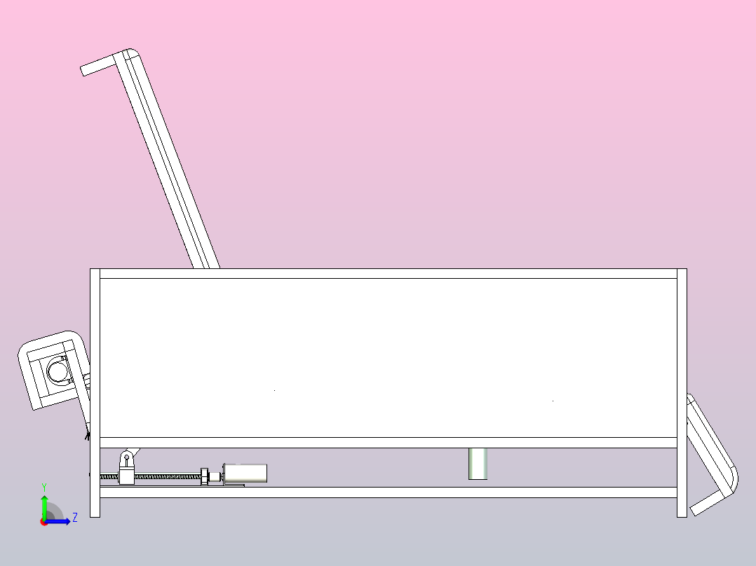 折叠座椅床左视图