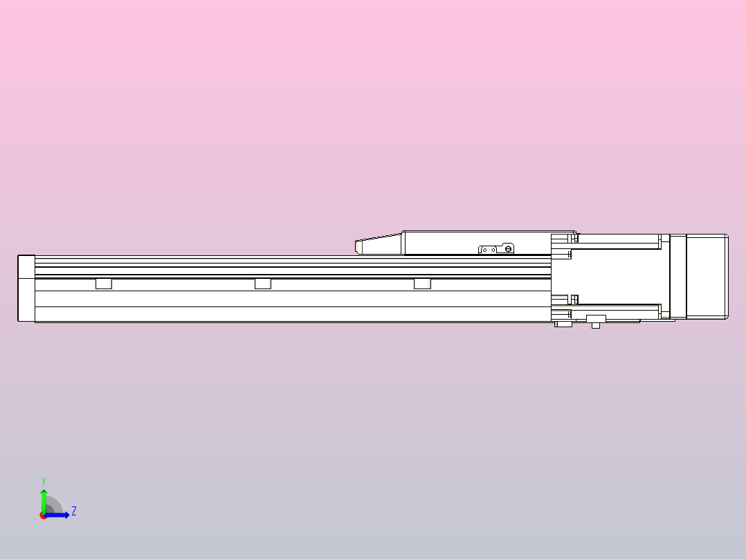 滚珠丝杠直线轴内置导轨TPA-GCR-170-2510C-L300-MR-M75-N3左视图