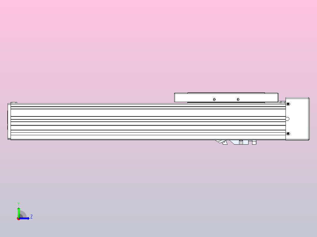 滚珠丝杠直线轴带导轨全封闭TPA-HCR-120D-1610C-L250-MR-Y-P40-N3左视图