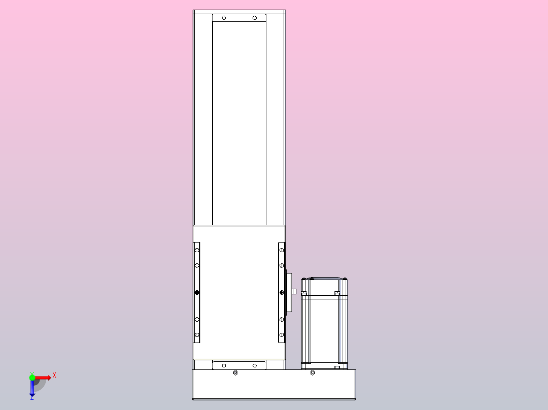 滚珠丝杠直线轴带导轨全封闭TPA-HCR-120D-1610C-L250-MR-Y-P40-N3俯视图