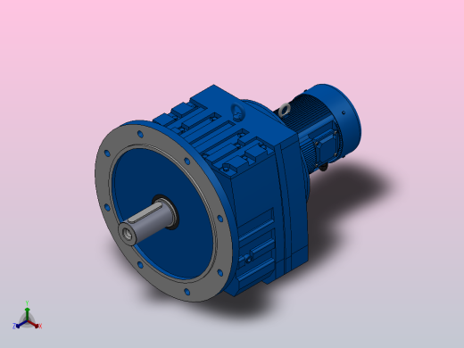 RF97法兰轴伸式安装斜齿轮减速机RF97-Y0.37-8P-71-M1-0°-Φ450