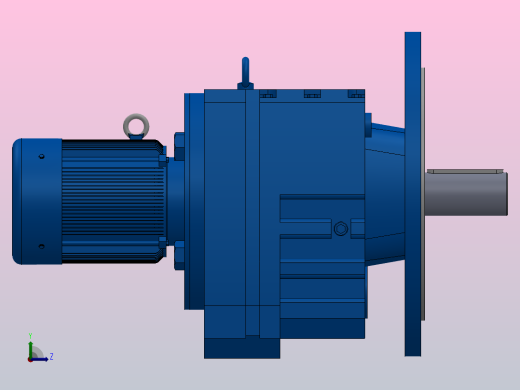 RF97法兰轴伸式安装斜齿轮减速机RF97-Y0.37-8P-71-M1-0°-Φ450左视缩略图