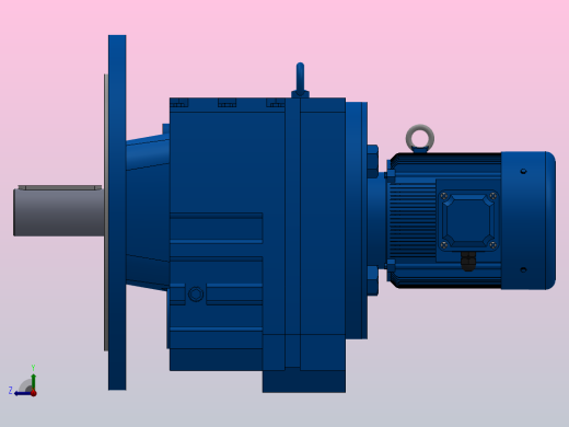 RF97法兰轴伸式安装斜齿轮减速机RF97-Y0.37-8P-71-M1-0°-Φ450右视缩略图
