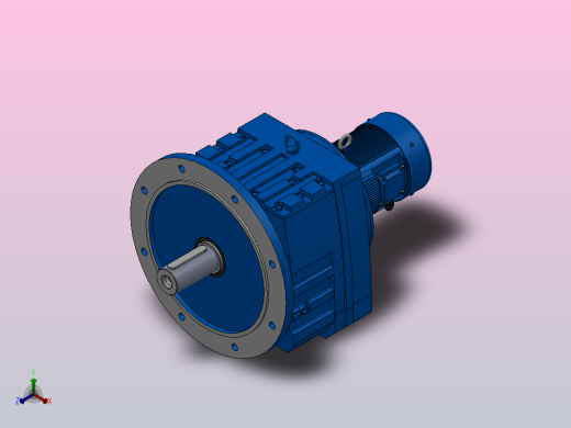 RF97法兰轴伸式安装斜齿轮减速机RF97-Y0.37-8P-71-M1-0°-Φ450正等轴测缩略图
