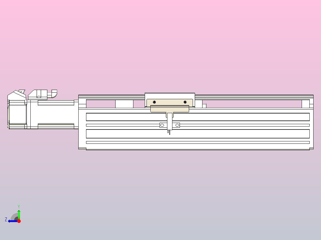 日规模组半封闭丝杆TPA-HNR-65S-1610C-L100-M-Y-P20-N3右视图