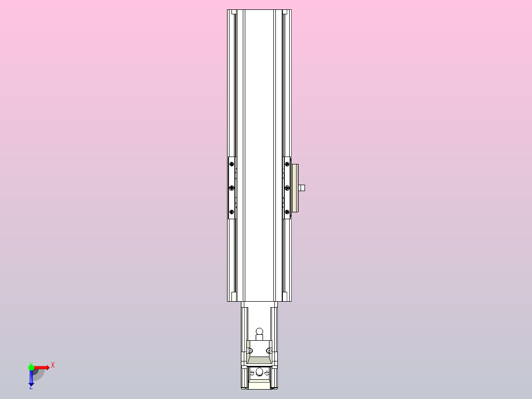 日规模组半封闭丝杆TPA-HNR-65S-1610C-L100-M-Y-P20-N3俯视图