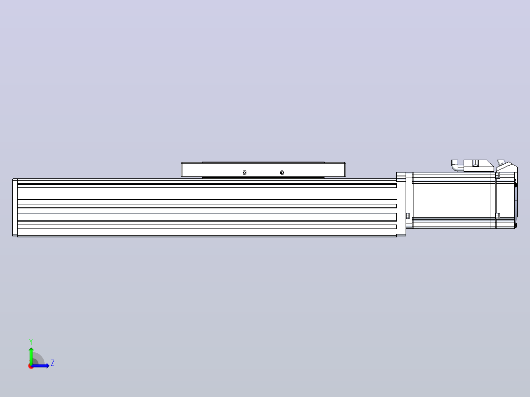 滚珠丝杠直线轴带导轨全封闭TPA-HCR-120D-1610C-L150-M-Y-P40-N3左视图