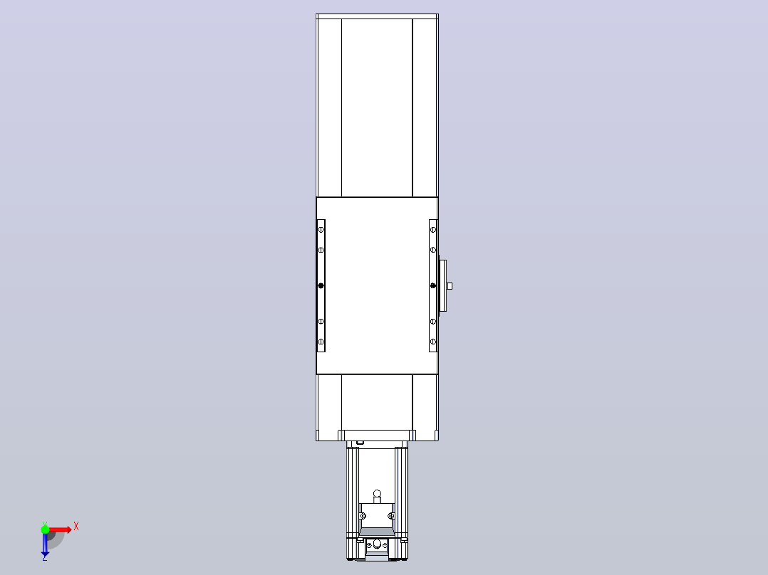 滚珠丝杠直线轴带导轨全封闭TPA-HCR-120D-1610C-L150-M-Y-P40-N3俯视图