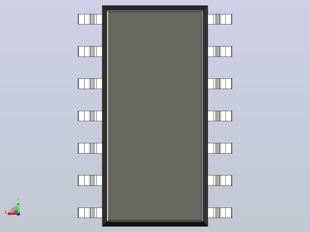 106x SOIC 封装（小外形集成电路）SOIC127P600X180-14N后视图