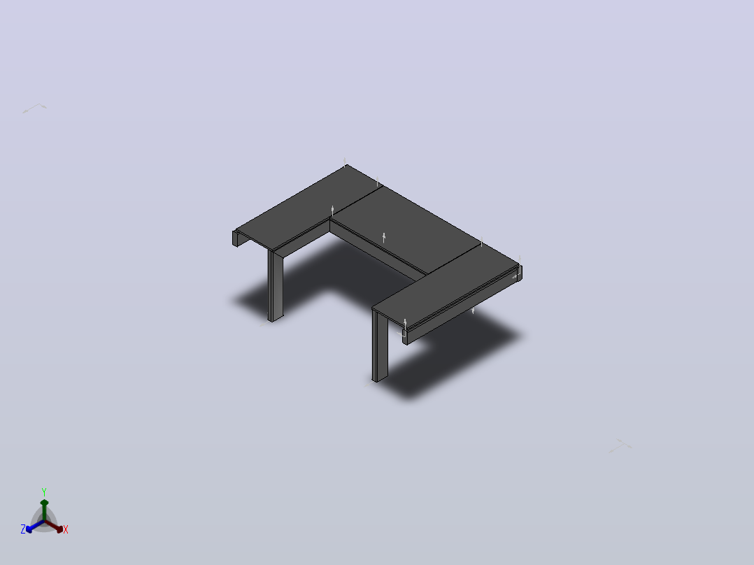 壁橱存储架正等轴测图