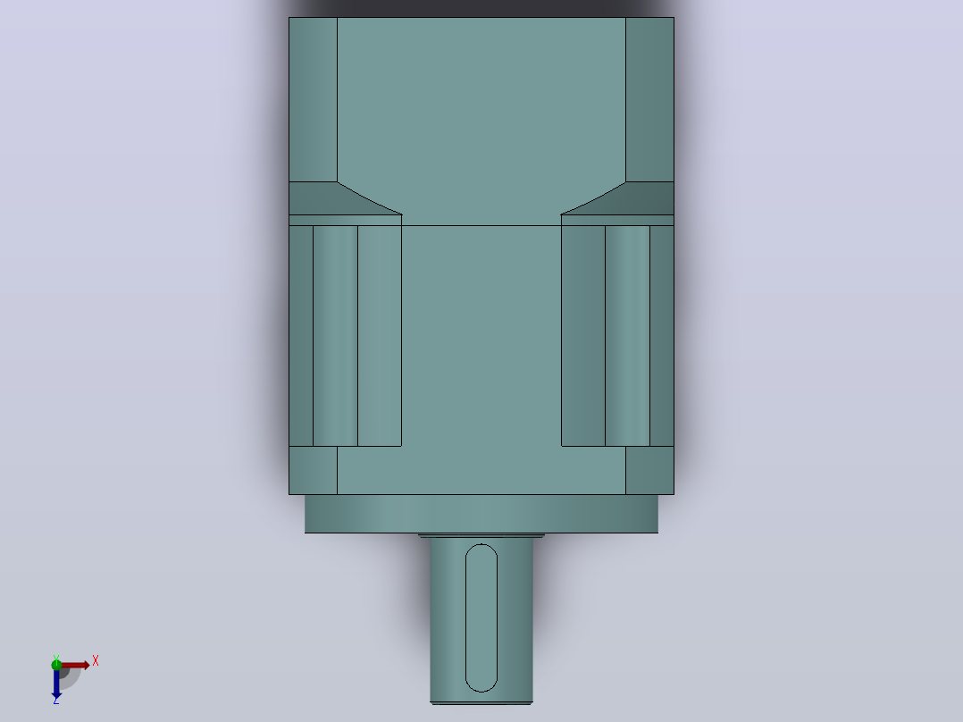 PLX120转90(孔输出)精密行星减速机[PLX120-4-S2-P2-32]俯视图