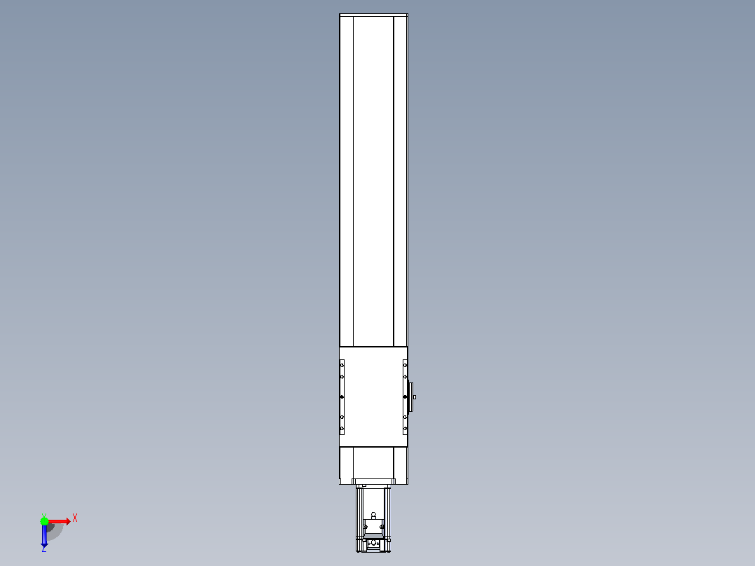 滚珠丝杠直线轴带导轨全封闭TPA-HCR-120D-1610C-L550-M-C-P40-N3俯视图