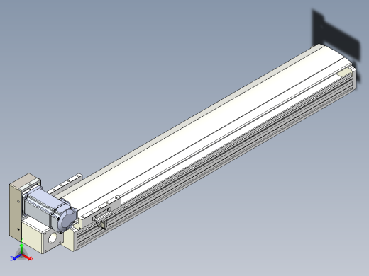 皮带直线轴半封闭可选导轨TPA-HNB-140D-120-L700-LU-Y-P40-N3主视缩略图