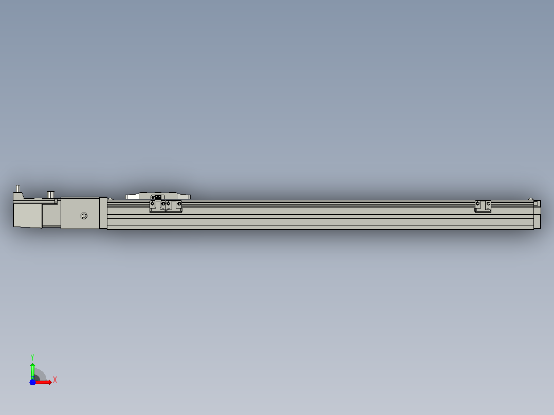 GTH4-L#-450-BC-M05-C3 GTH4内嵌式螺杆滑台 电机直连 TOYO模组滑台电缸前视图