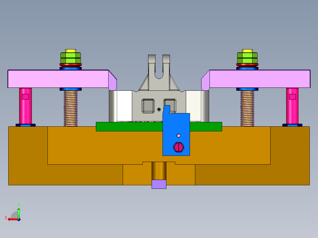 注塑机尾板机械加工工艺规程及夹具设计后视图
