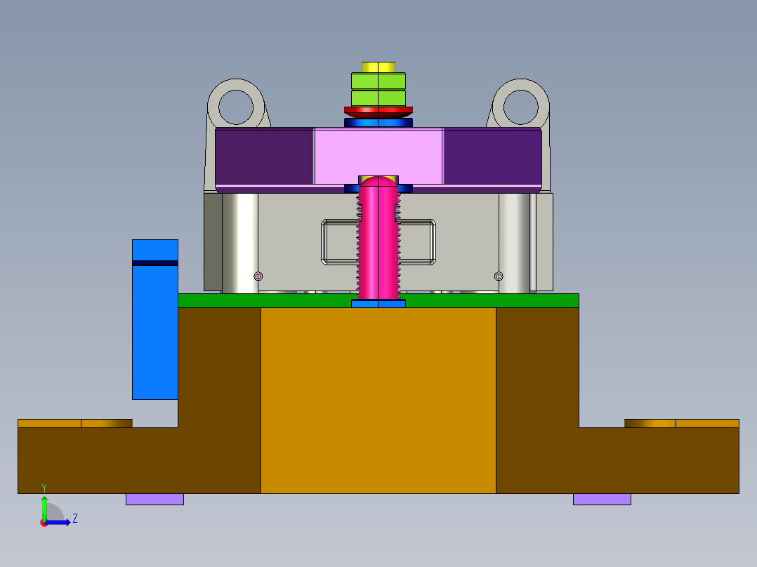 注塑机尾板机械加工工艺规程及夹具设计左视图